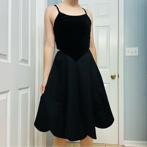 Comme des Garcons x H&M Dress Black Velvet Cocktail Formal Cut Out Gothic 8